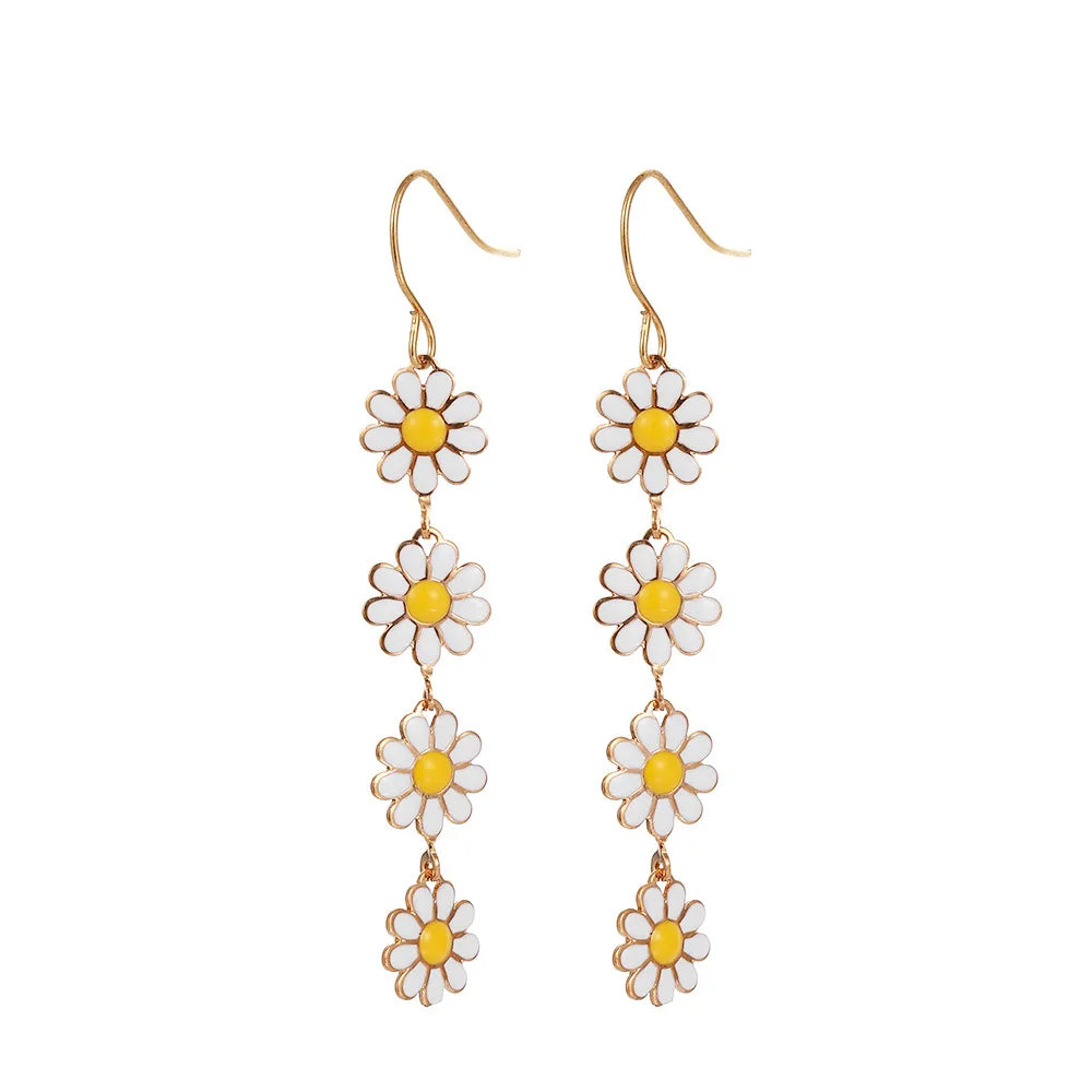 PetalCharm Drop Earrings