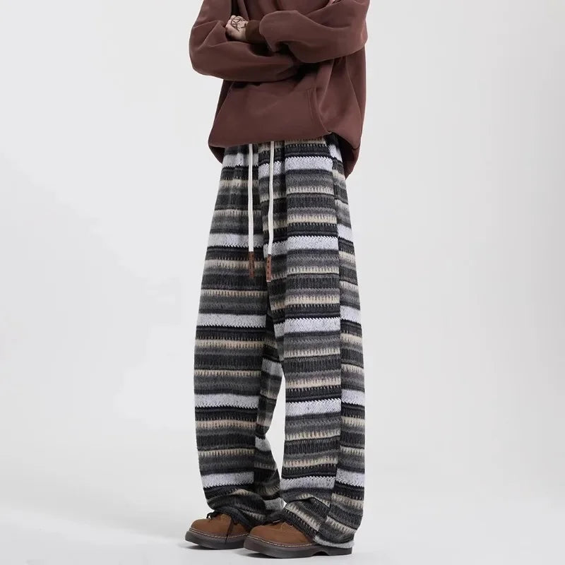Retro Woolen Wide Pants