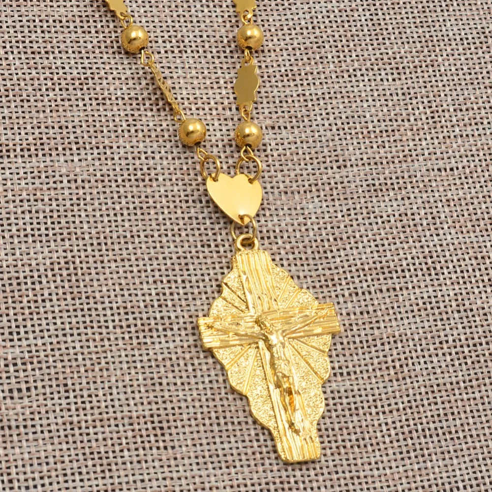 Crucifix Rosary Necklace