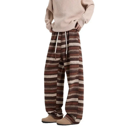 Retro Woolen Wide Pants