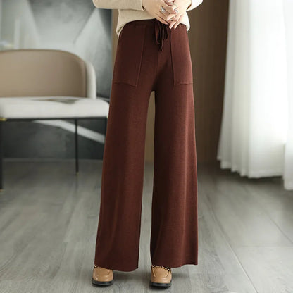 Minimalist Knit Wide-Leg Pants