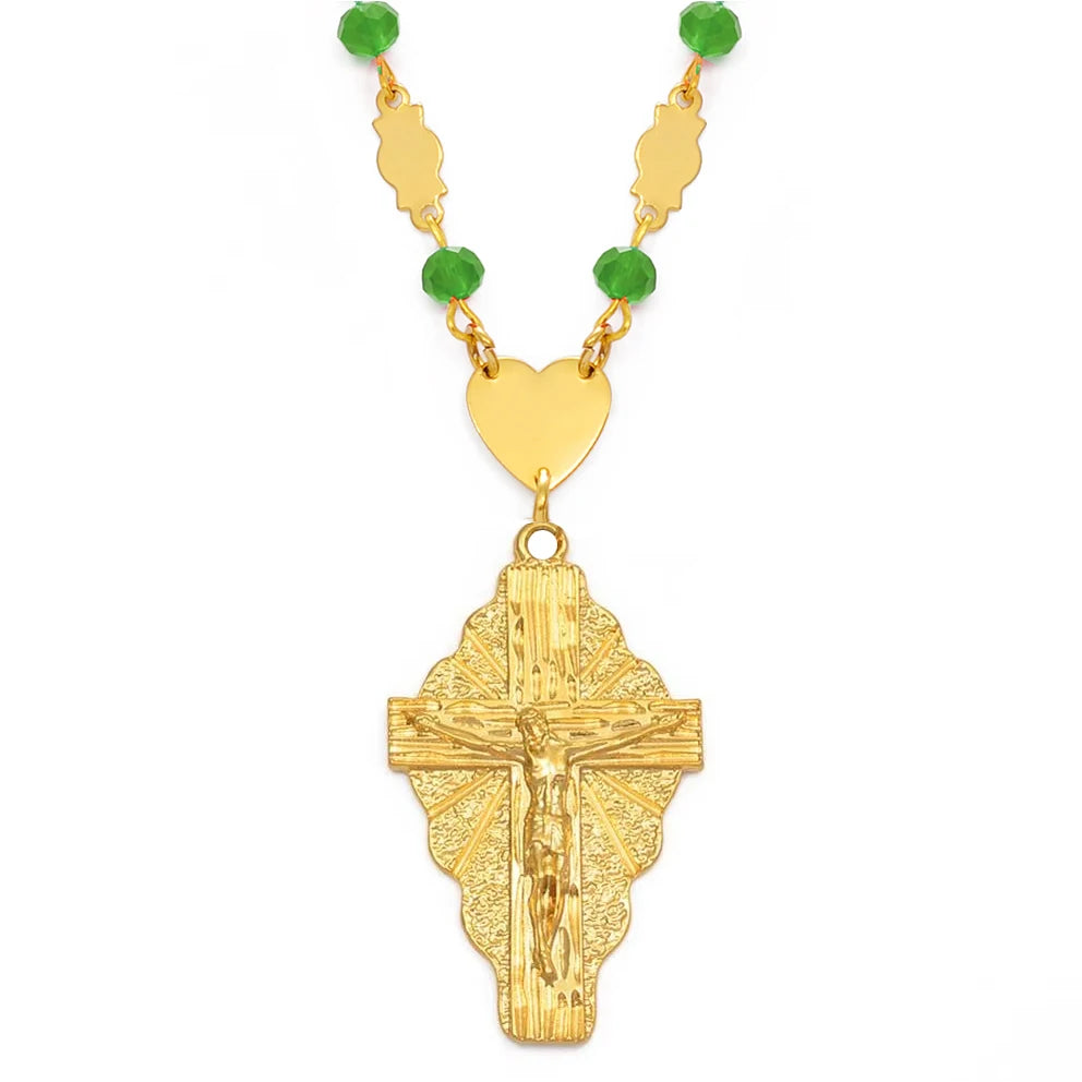 Crucifix Rosary Necklace