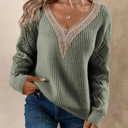 Women’s Loose Knit Lace Sweater