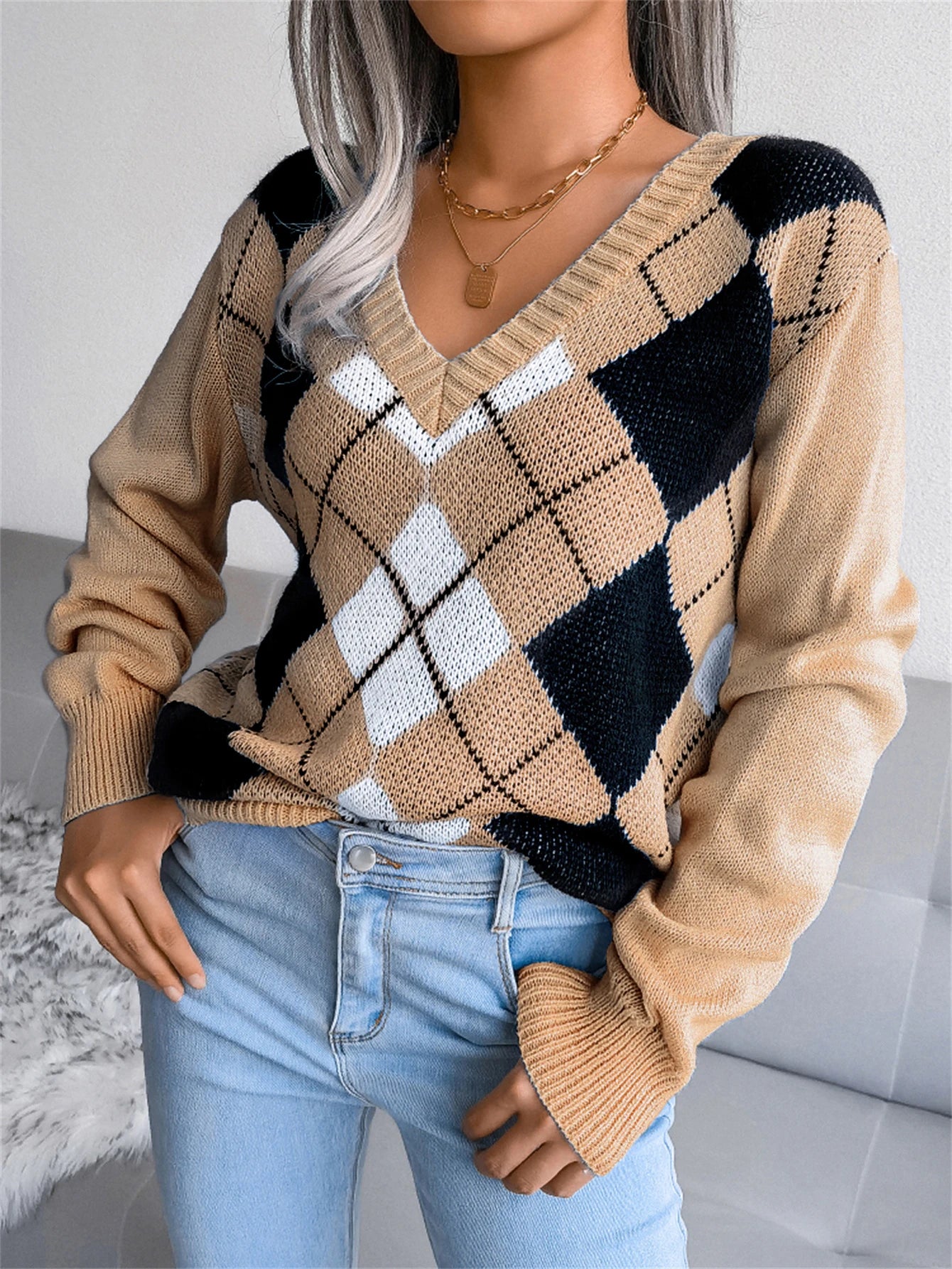 Classic Plaid Winter Knit