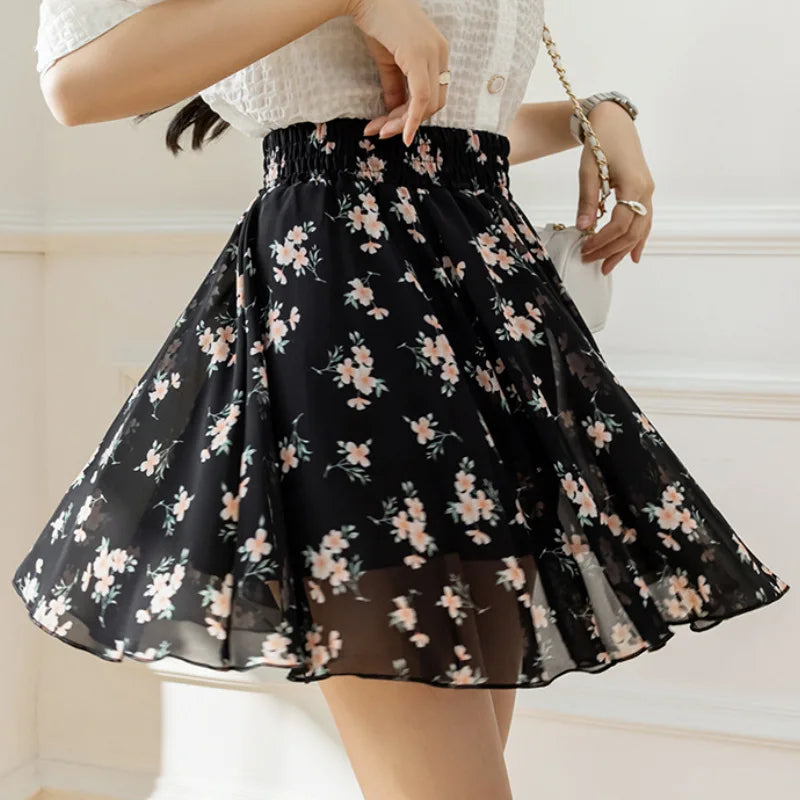 Floral Chiffon Skirt