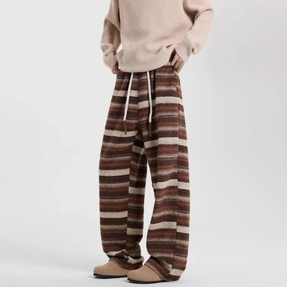 Retro Woolen Wide Pants