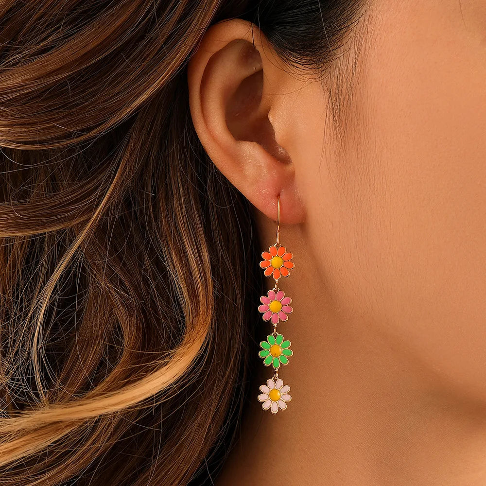 PetalCharm Drop Earrings