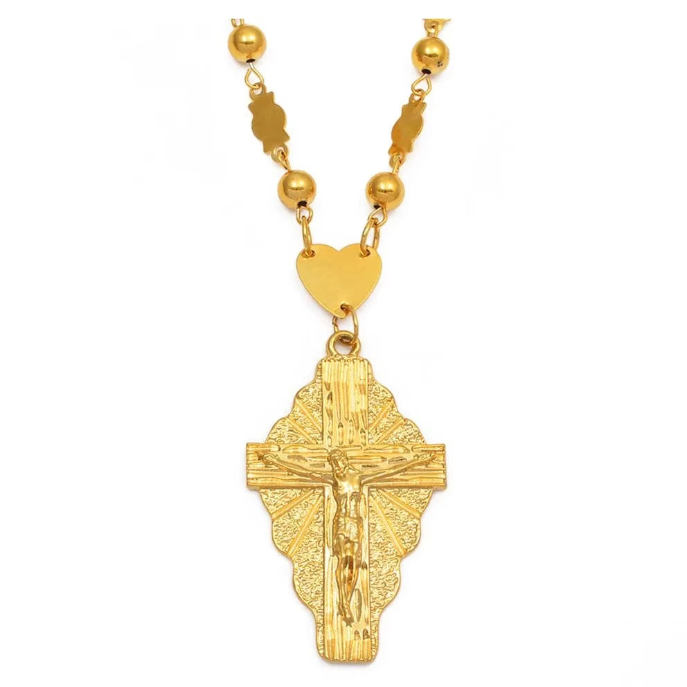 Crucifix Rosary Necklace