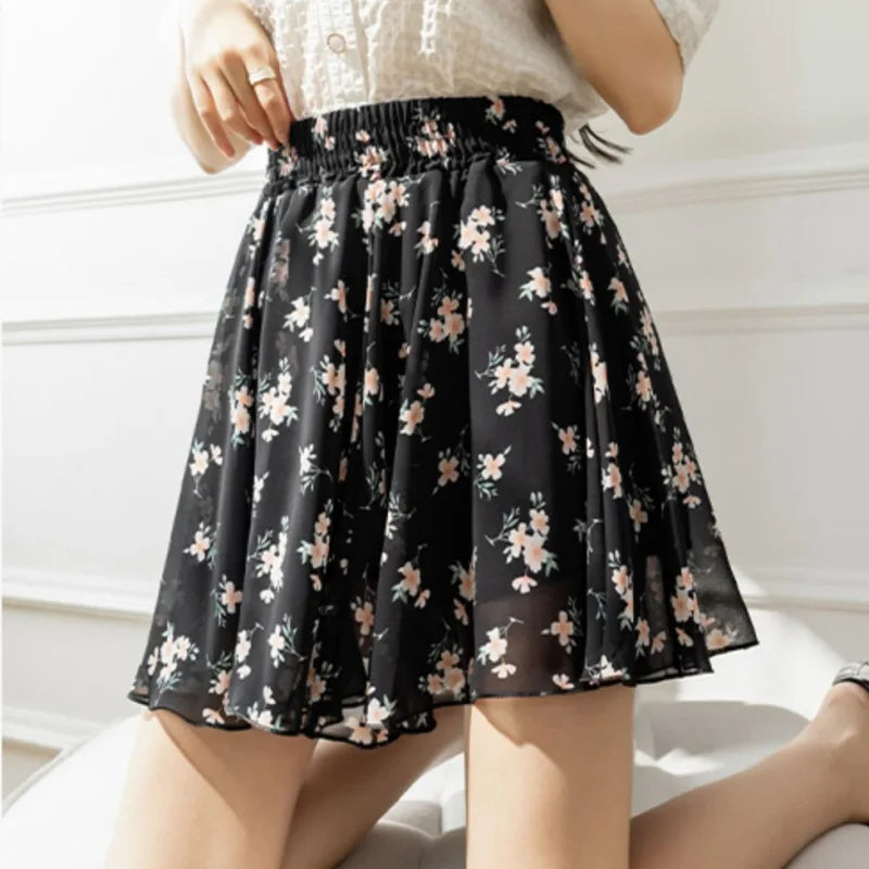 Floral Chiffon Skirt