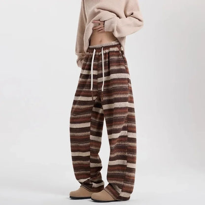 Retro Woolen Wide Pants