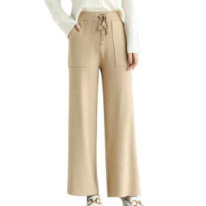 Minimalist Knit Wide-Leg Pants