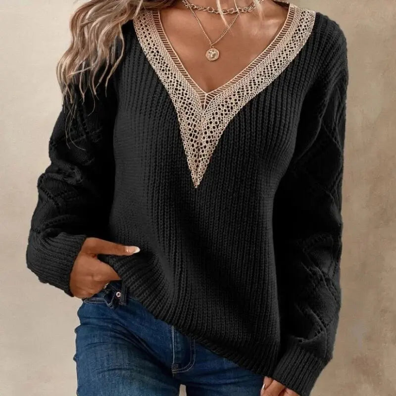 Women’s Loose Knit Lace Sweater