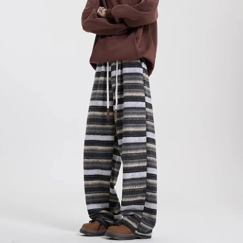 Retro Woolen Wide Pants
