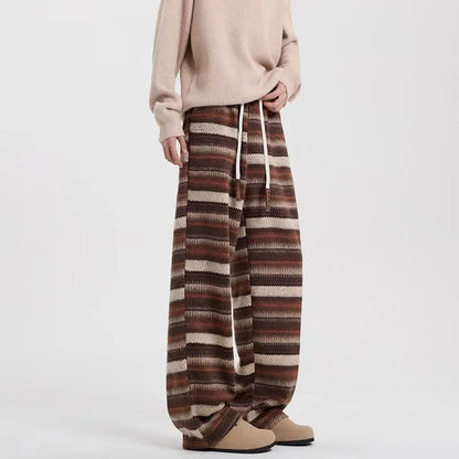 Retro Woolen Wide Pants