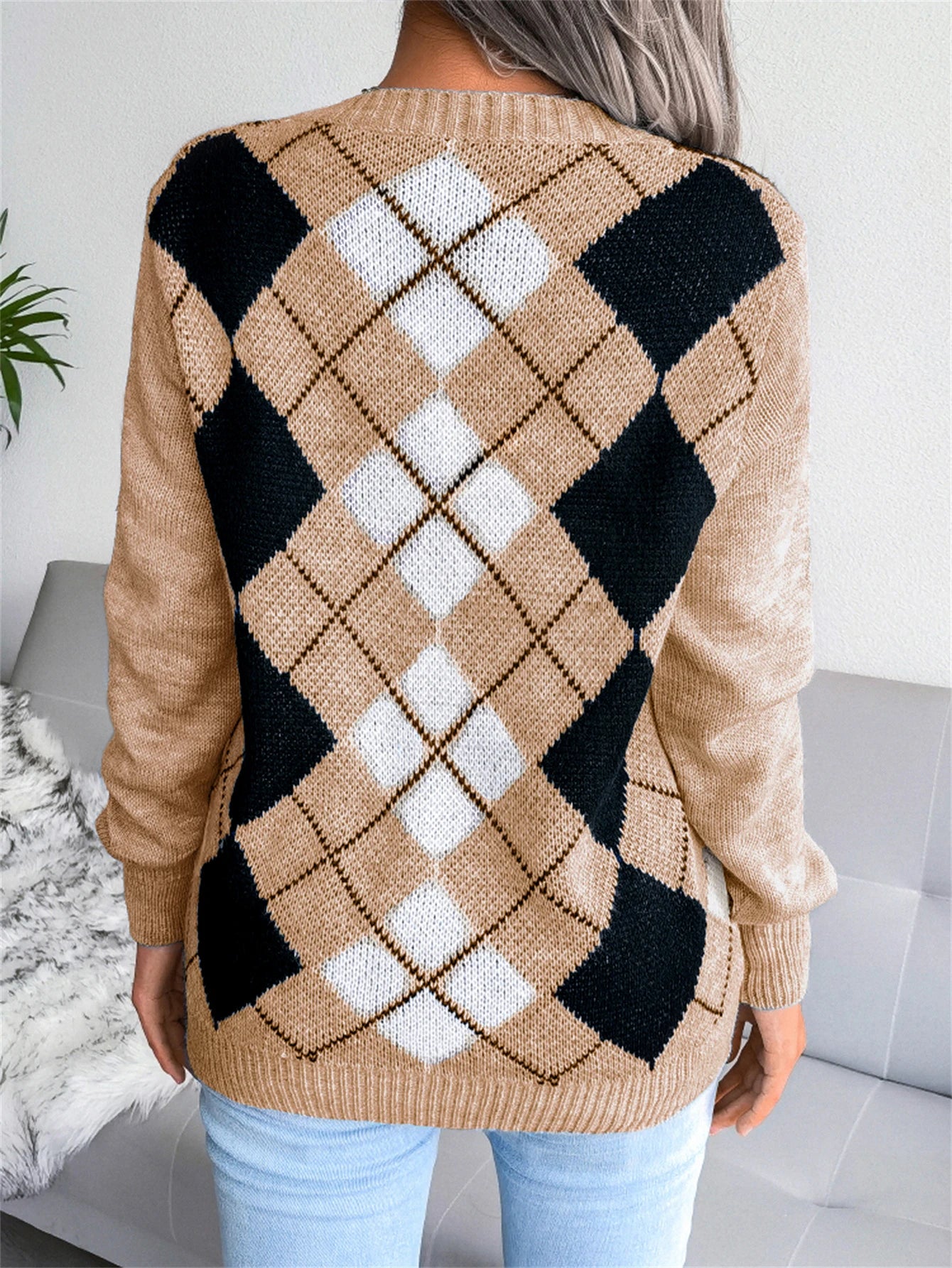 Classic Plaid Winter Knit