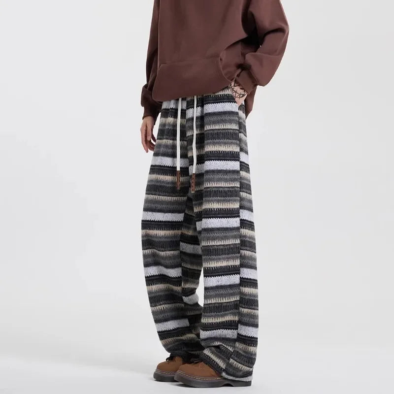 Retro Woolen Wide Pants