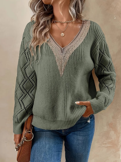 Women’s Loose Knit Lace Sweater