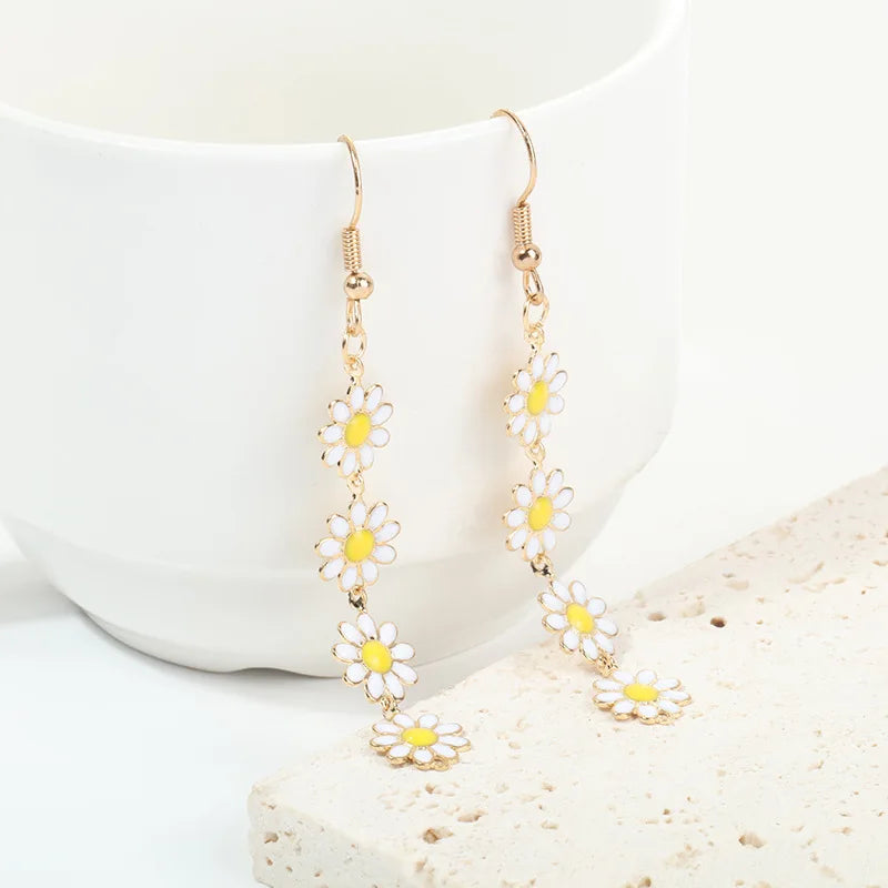 PetalCharm Drop Earrings