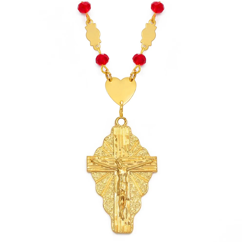 Crucifix Rosary Necklace