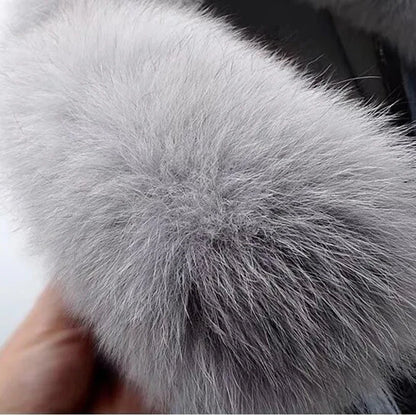 Fur Denim Winter Jacket